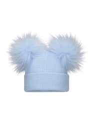 Double Knit Pom Pom Baby Hat - 4 Colours