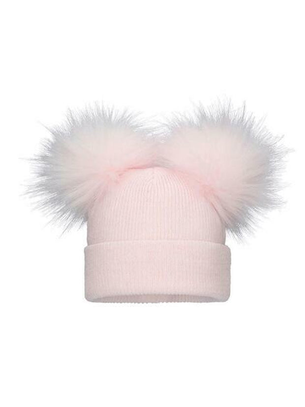 Double Knit Pom Pom Baby Hat - 4 Colours