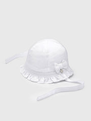 Mayoral Baby Girl White Frill Sun Hat