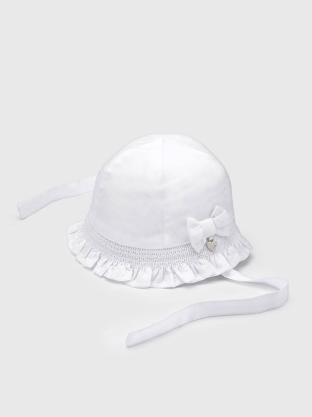 Mayoral Baby Girl White Frill Sun Hat