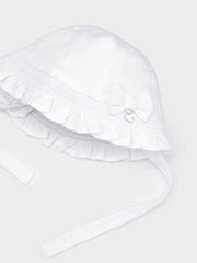 Mayoral Baby Girl White Frill Sun Hat