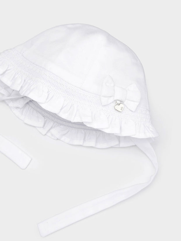 Mayoral Baby Girl White Frill Sun Hat