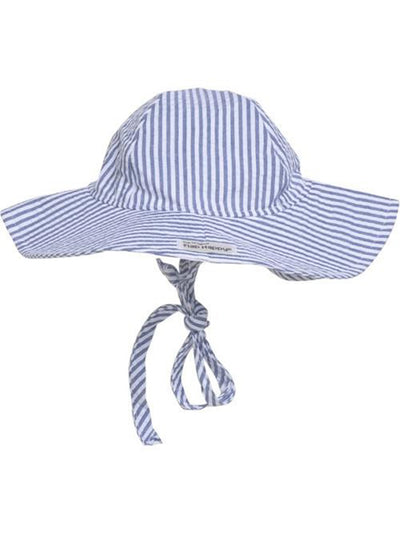 UPF 50+ Chambray Stripe Seersucker Floppy Hat